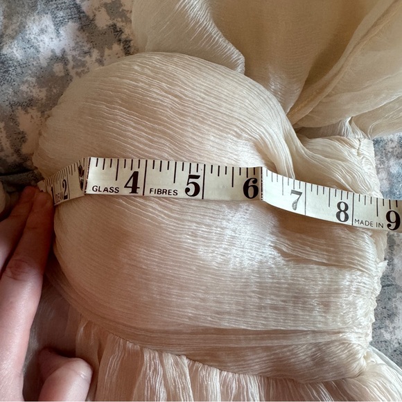 House of Harlow 1960 X REVOLVE Burna Blouse Cream Sz M Romantic Flouncy Coquette - Picture 14 of 16